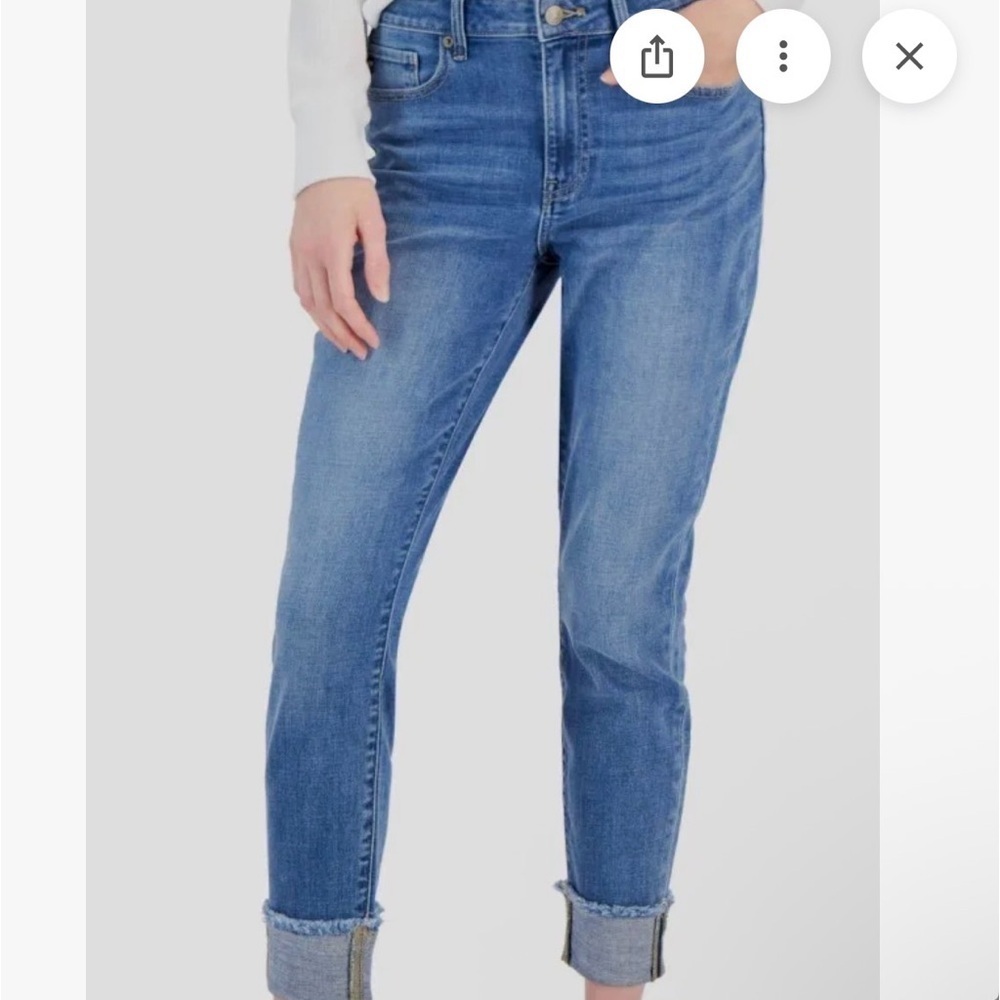 Tommy Hilfiger Women’s Tribeca Skinny Jeans Cuffed Legs Light Wash Size 12